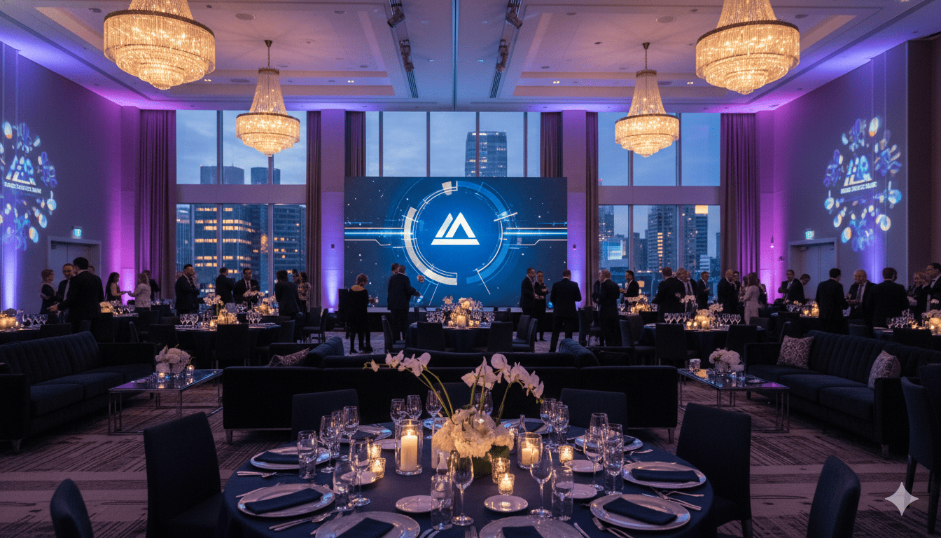 Corporate function décor and furniture